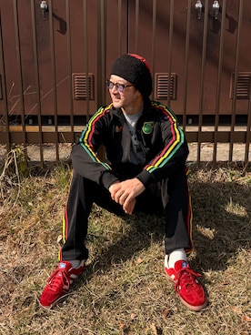 「アイテム（セットアップ）」を使った、TADANOBUASANO さん（メンズ・177cm）の春コーディネート