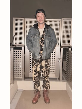 「アイテム（セットアップ）」を使った、TADANOBUASANO さん（メンズ・177cm）の春コーディネート