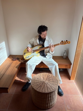 「squier のアイテム（その他、イエロー系）」を使った、TADANOBUASANO さん（メンズ・177cm）の春コーディネート