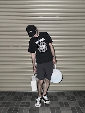 「UNDERCOVER（アンダーカバー）のアイテム」を使った、TADANOBUASANO さん（メンズ・177cm）の夏コーディネート