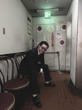 「制服のアイテム（フォーマルスーツ/小物、ブルー系）」を使った、TADANOBUASANO さん（メンズ・177cm）の春コーディネート