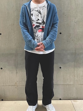 「FILA（フィラ）のアイテム（シューズ）」を使った、あむさん（メンズ・177cm）の夏コーディネート