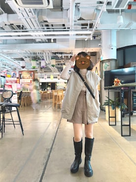 「niko and...（ニコアンド）のアイテム（MA-1）」を使った、kiii-fyyyyさん（レディース・150cm）の秋コーディネート