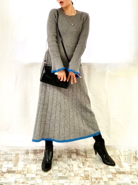 「ECCO（エコー）のアイテム」を使った、お花さんさん（レディース・157cm）の秋コーディネート