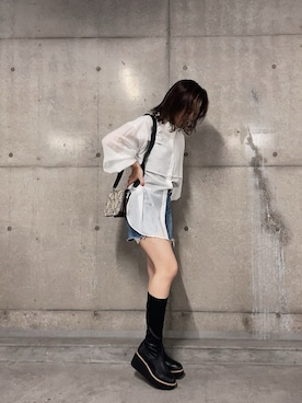 「ENVYM（アンビー）のアイテム（バッグ）」を使った、ENVYM_ERIKAさん（レディース・160cm）の夏コーディネート