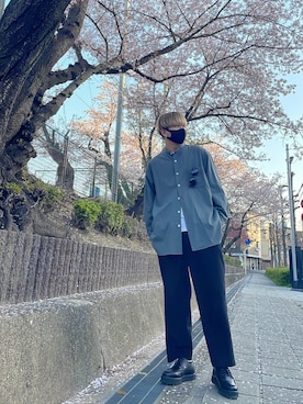 「RAGEBLUE（レイジブルー）のアイテム（ローファー）」を使った、Yukiさん（メンズ・178cm）の春コーディネート