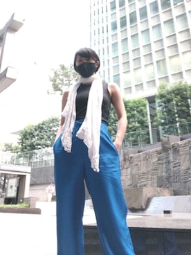 「Eddie Bauer（エディーバウアー）のアイテム（タンクトップ）」を使った、Miho Watanabeさん（レディース・150cm）の夏コーディネート