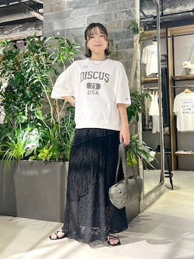 「RAGEBLUE（レイジブルー）のアイテム」を使った、ミンチャンさん（レディース・155cm）の夏コーディネート