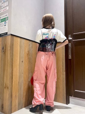 「RAGEBLUE（レイジブルー）のアイテム（キャミソール）」を使った、ミンチャンさん（レディース・155cm）の夏コーディネート