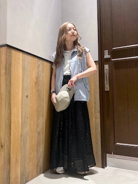 「アイテム（キャップ）」を使った、ミンチャンさん（レディース・155cm・20代）の春コーディネート