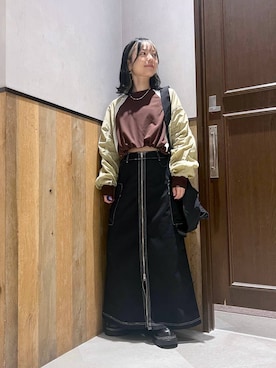 「アイテム（スウェット）」を使った、ミンチャンさん（レディース・155cm・20代）の秋コーディネート
