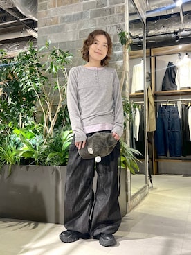 「アイテム（スリッポン）」を使った、ミンチャンさん（レディース・155cm・30代）の秋コーディネート