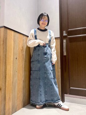 「RAGEBLUE（レイジブルー）のアイテム（スニーカー）」を使った、ミンチャンさん（レディース・155cm）の秋コーディネート