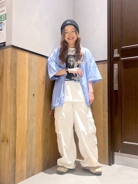 「RED KAP（レッドキャップ）のアイテム」を使った、ミンチャンさん（レディース・155cm）の夏コーディネート