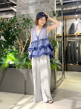 「アイテム（スウェットパンツ）」を使った、ミンチャンさん（レディース・155cm・30代）の夏コーディネート