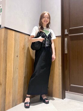 「RAGEBLUE（レイジブルー）のアイテム（キャミソール）」を使った、ミンチャンさん（レディース・155cm）の夏コーディネート