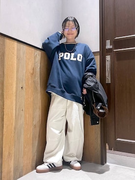 「アイテム（スウェット）」を使った、ミンチャンさん（レディース・155cm・20代）の秋コーディネート
