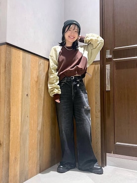 「アイテム（スウェット）」を使った、ミンチャンさん（レディース・155cm・20代）の秋コーディネート
