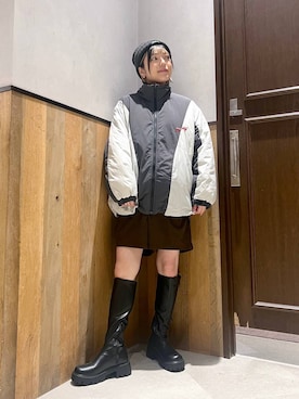 「アイテム（ダウンジャケット/コート）」を使った、ミンチャンさん（レディース・155cm・20代）の秋コーディネート