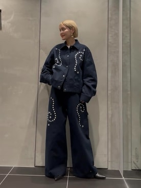 「BEAUTY&YOUTH UNITED ARROWS（ビューティーアンドユースユナイテッドアローズ）のフラワーレース プルオーバー（Tシャツ/カットソー、ホワイト系）」を使った、稲垣　オデット エ オディール スタッフさん（レディース・157cm）の春コーディネート