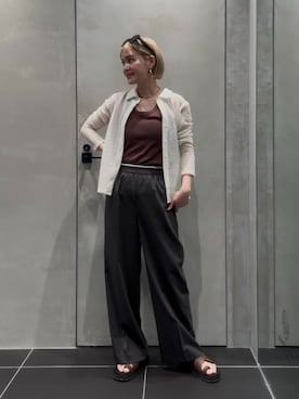 「アイテム（サングラス）」を使った、稲垣　オデット エ オディール スタッフさん（レディース・157cm）の夏コーディネート