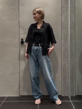 「BEAUTY&YOUTH UNITED ARROWS（ビューティーアンドユースユナイテッドアローズ）のアイテム（サンダル）」を使った、稲垣　オデット エ オディール スタッフさん（レディース・157cm）の秋コーディネート