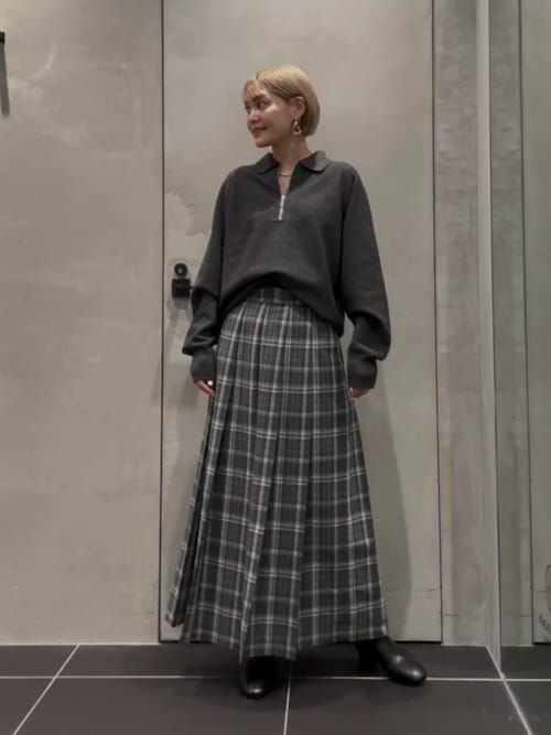 BEAUTY＆YOUTH UNITED ARROWS スカート チェック プリーツロング