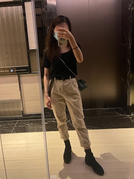 「PULL&BEAR（プルアンドベア）のアイテム（パンツ）」を使った、michelledaidai さん（レディース・159cm）の秋コーディネート