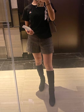 「sandro（サンドロ）のアイテム」を使った、michelledaidai さん（レディース・159cm）の秋コーディネート