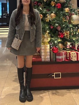 Imogen イモージェン チャンキープラットフォームロングブーツを使った