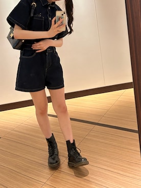 「アイテム（ブーツ）」を使った、hさん（レディース・167cm）の夏コーディネート