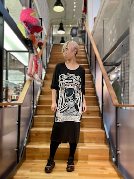 「ゆったりシルエット」｜「アイテム（ワンピース/ドレス）」を使った、じゅんさん（レディース・158cm）の夏コーディネート