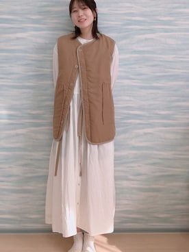 「ナチュラル」｜うるふのもも。さん（骨格ストレート・レディース・151cm）の春コーディネート