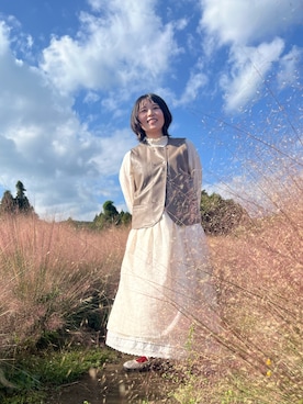 「アイテム（ワンピース）」を使った、うるふのもも。さん（レディース・151cm・20代）の秋コーディネート