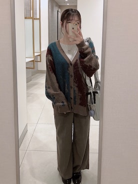 「RAGEBLUE（レイジブルー）のアイテム」を使った、うるふのもも。さん（骨格ストレート・レディース・151cm）の秋コーディネート