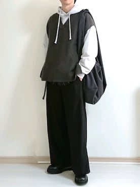 「DOOPZ（ドープス）のアイテム（スラックス）」を使った、フリフリさん（メンズ・167cm）の秋コーディネート