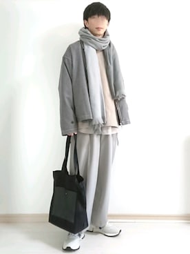 「shiki tokyo（シキトウキョウ）のアイテム（ブルゾン）」を使った、フリフリさん（メンズ・167cm）の冬コーディネート