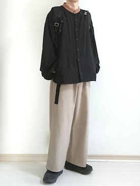 「DOOPZ（ドープス）のアイテム（スラックス）」を使った、フリフリさん（メンズ・167cm）の春コーディネート