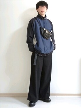 「DOOPZ（ドープス）のアイテム（スラックス）」を使った、フリフリさん（メンズ・167cm）の秋コーディネート