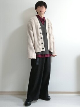 「DOOPZ（ドープス）のアイテム（スラックス）」を使った、フリフリさん（メンズ・167cm）の秋コーディネート