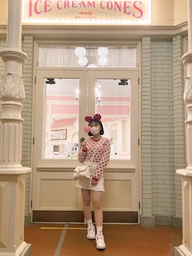 「FILA（フィラ）のアイテム」を使った、春月さん（レディース・160cm）の秋コーディネート