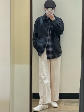 「FREAK'S STORE（フリークスストア）のWEB限定 Relax Fit リラックスフィット チェックネルシャツ/オンブレチェック（シャツ/ブラウス）」を使った、Hymさん（メンズ・173cm）の春コーディネート