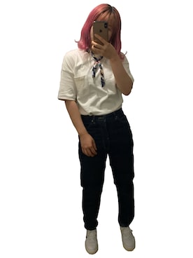 「アイテム（デニムパンツ、その他）」を使った、llllllaylaさん（レディース・160cm）の秋コーディネート