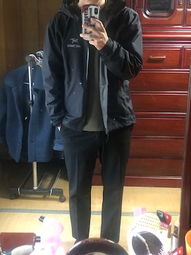 「ARC'TERYX（アークテリクス）のアイテム（ナイロンジャケット）」を使った、hiroさん（メンズ・170cm）の冬コーディネート