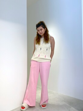 「styles（スタイルス）のアイテム」を使った、堂中映希さん（レディース・163cm）の夏コーディネート