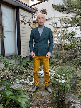 「ポールスミス」｜「アイテム（ジャケット/アウター）」を使った、柴犬ゴローさん（メンズ・178cm）の冬コーディネート