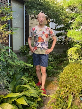 「Paul Smith JEANS（ポールスミスジーンズ）のアイテム」を使った、柴犬ゴローさん（メンズ・178cm）の夏コーディネート