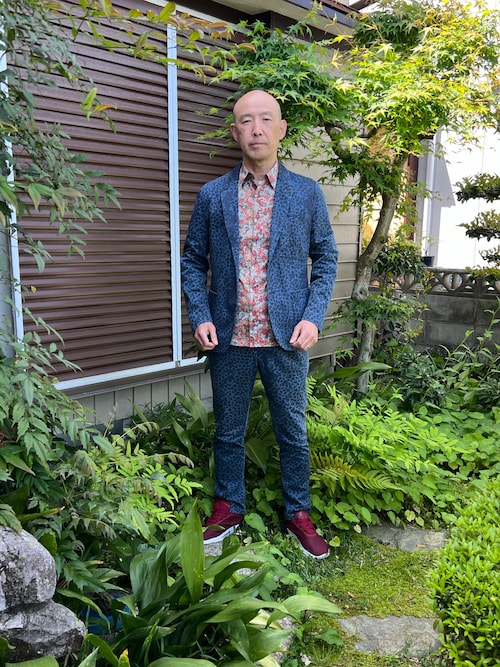 paul smith jeans シルク混　テーラードジャケット Paul Smith LONDON シルク混 ネイビー テーラード 裏地派手