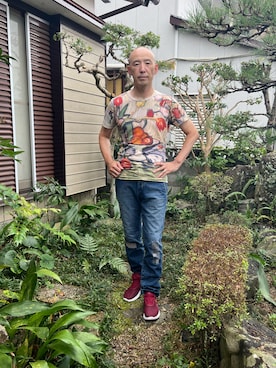 「RED EAR（レッドイヤー）のアイテム」を使った、柴犬ゴローさん（メンズ・178cm）の秋コーディネート