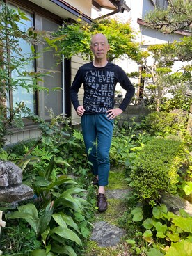 「Paul Smith（ポールスミス）のアイテム（シューズ）」を使った、柴犬ゴローさん（メンズ・178cm）の春コーディネート